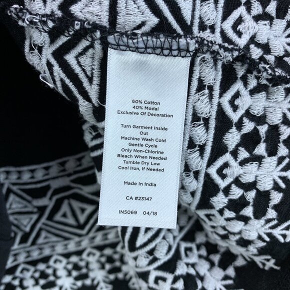 Talbots Skirt Womens Small Petite‎ Black Pull On Knit Embroidered Stretch - Picture 10 of 11